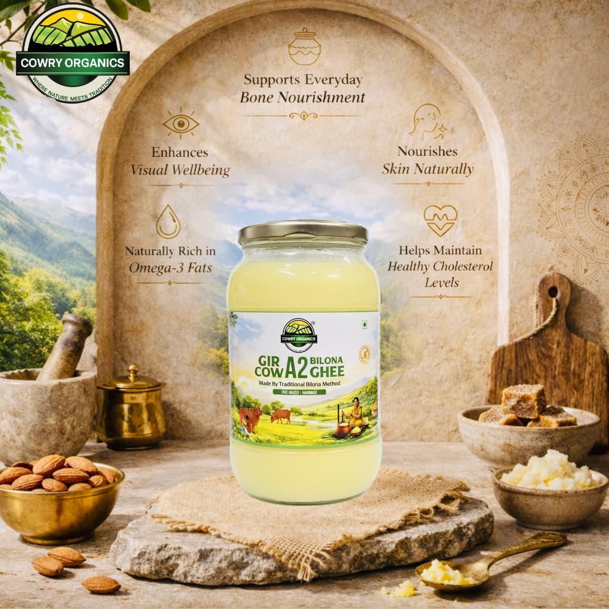 Gir Cow A2 Ghee - Made From Curd thumbnail