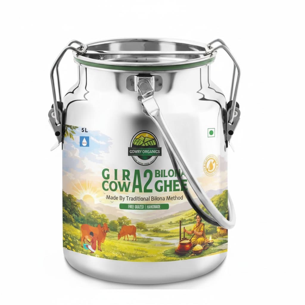 Gir Cow A2 Ghee - Made From Curd 5L